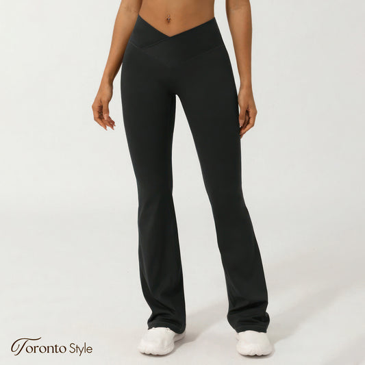 Crossover High-Waisted Flare Yoga Pants (BUY 2 FREE SHIPPING)