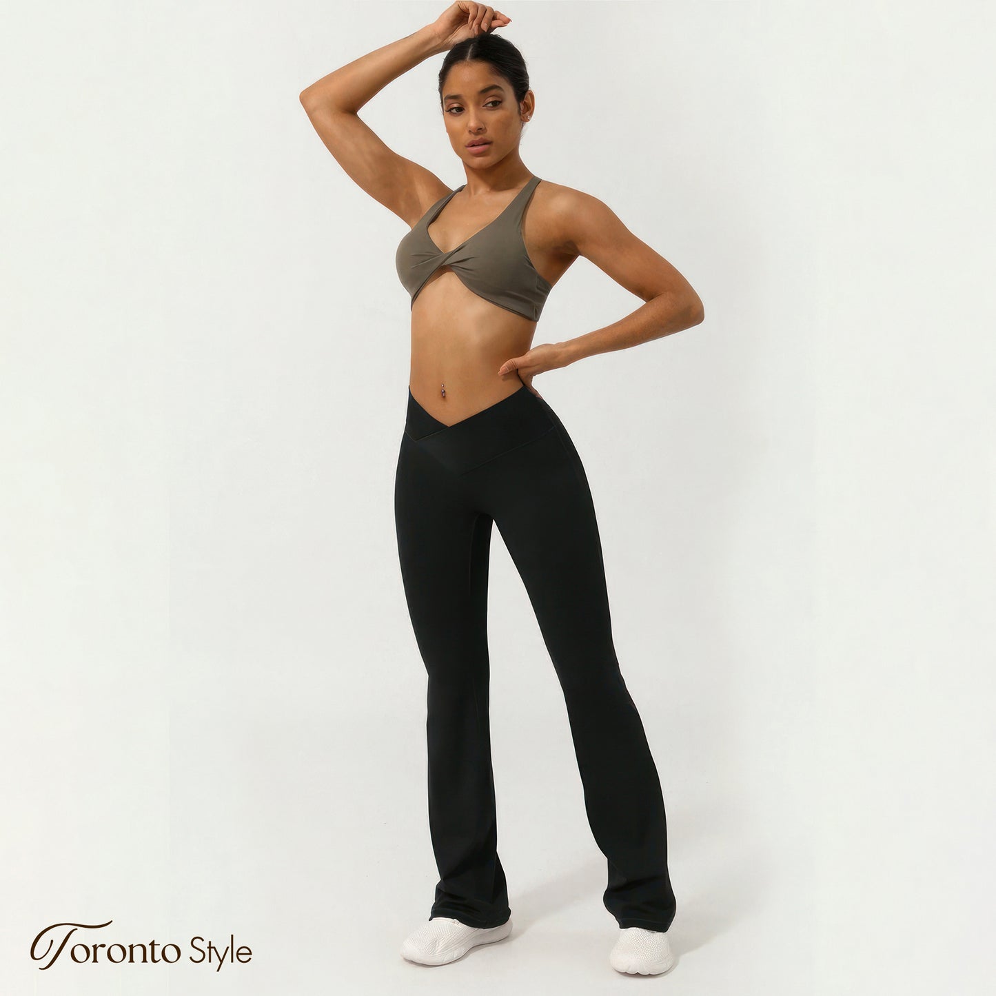 Crossover High-Waisted Flare Yoga Pants (BUY 2 FREE SHIPPING)