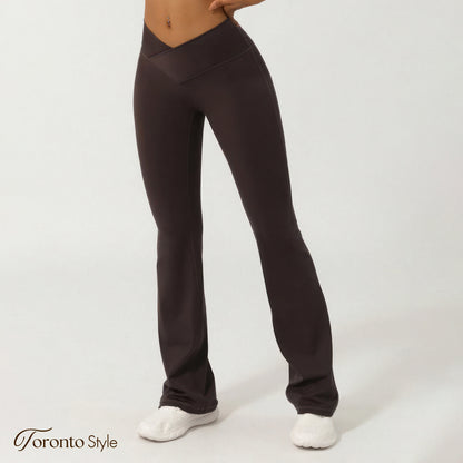 Crossover High-Waisted Flare Yoga Pants (BUY 2 FREE SHIPPING)