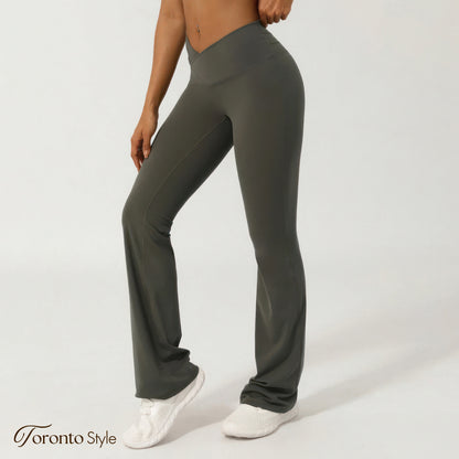 Crossover High-Waisted Flare Yoga Pants (BUY 2 FREE SHIPPING)