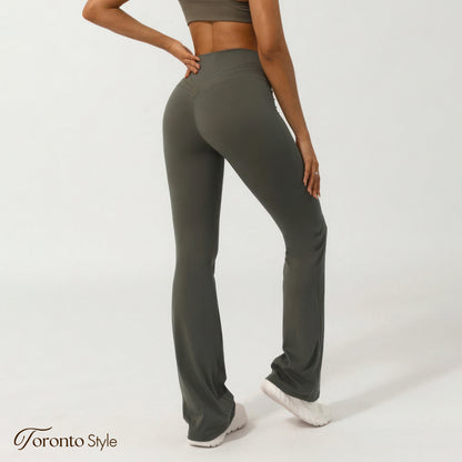 Crossover High-Waisted Flare Yoga Pants (BUY 2 FREE SHIPPING)