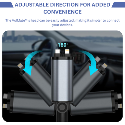 VolMate™ 4-in-1 Retractable Fast Car Charger